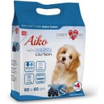 Aiko Soft Care Active Carbon 60x60 cm 10 ks plena pro psy s aktivním uhlím se čtyřmi samolepkami na uchycení – Zboží Mobilmania