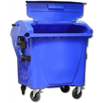 HTI Plastový kontejner 1100 l víko ve víku, modrý – Zboží Mobilmania
