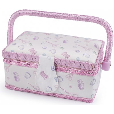 Kazeta / košík na šití čalouněný Varianta: 1 krémová nejsvět., Balení: 1 ks – Zboží Mobilmania