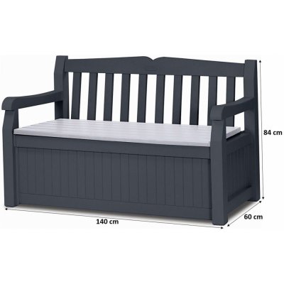 Keter Eden Garden Bench 265L šedá – Hledejceny.cz