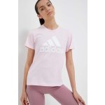 adidas Bavlněné tričko GL0726 růžová – Sleviste.cz