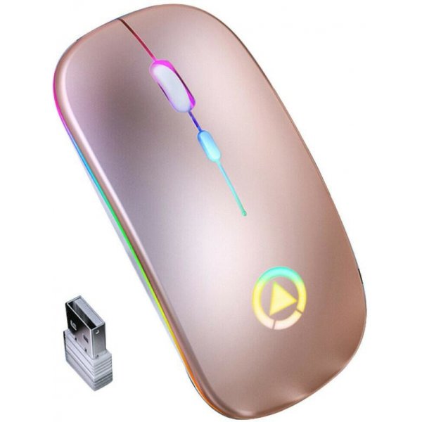 Lux Mouse LED podsvícená dobíjecí bezdrátová myš Barva: Zlatá od 239 Kč -  Heureka.cz
