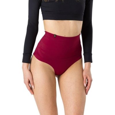Goldbee Shapewear Swimwear Bottoms dámské stahovací plavecké kalhotky vínová – Zboží Dáma