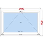 SMART Plastové okno 140x90, Sklopné – HobbyKompas.cz