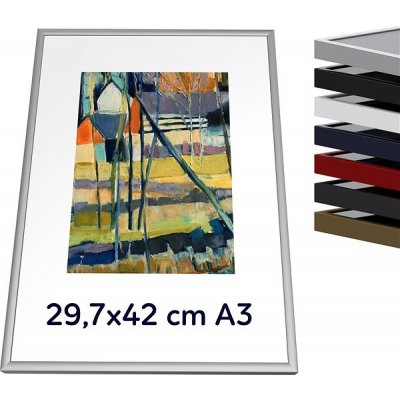 THALU Kovový rám 29,7x42 A3 cm Stříbrná matná – Zboží Živě
