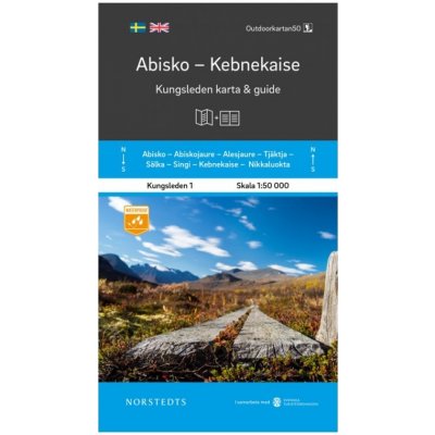 Mapa a průvodce KUNGSLEDEN 1 Abisko - Kebnekaise 1:50 000