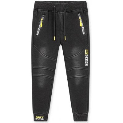 Kugo zateplené kalhoty s imitací riflí černá – Zboží Dáma