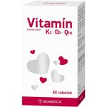 Biomedica Vitamín K2 + D3 + Q10 60 tablet – Hledejceny.cz