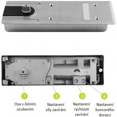 MP kování GZ - TS 500 NV 1-4 Podlahový samozavírač – Zbozi.Blesk.cz
