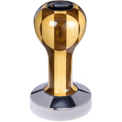 Buna Café Tamper šachovnice, lak, TP, nerez lesk, plochý 57 mm – Zboží Mobilmania