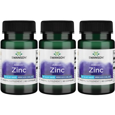 Swanson Albion chelat Zinc 15 mg 60 kapslí – Hledejceny.cz