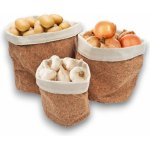 Zeller Present Sada 3 úložných KORKOVÝCH košíků / pytlíků na pečivo nebo zeleninu – Zboží Dáma