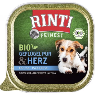 Rinti Feinest BIO Pur drůbeží srdíčka 11 x 150 g – Hledejceny.cz