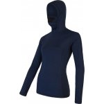 Sensor tričko s kapucí Merino Df deep blue – Zboží Dáma