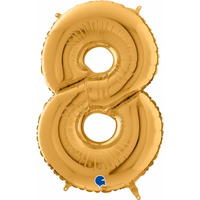 Grabo Nafukovací balónek číslo 8 zlatý 66 cm