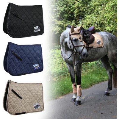 Equest Podsedlová dečka Pummel Live Love Ride navy – Zboží Mobilmania