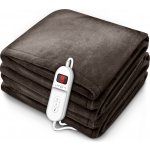 Tresko Elektrická vyhřívaná deka 160x120cm Hnědá – Zbozi.Blesk.cz