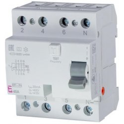 ETI EFI-P4 A 63/0,1 4P, 63A, 100mA, 10kA, typ: A