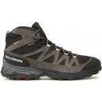 Salomon X Ward Leather Mid Gtx outdoorové pánské turistické a trekové boty šedá – Sleviste.cz