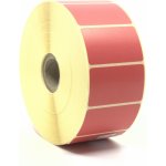 Etiketa na kotouči 50x30mm, papírová, červená barva – Zboží Živě