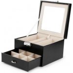 Beautylushh 8898 šperkovnice se zrcadlem černá – Zboží Dáma