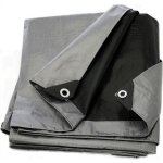 ShopJK KRYCÍ plachta STŘÍBRNO ČERNÁ 3X4 M 260G/M2 – Sleviste.cz