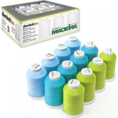 Sada nití OVERLOCK BOX 3+1 – Madeira varianta Apple & Blue – Hledejceny.cz
