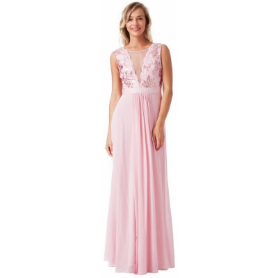 Goddiva plesové a společenské šaty s flitry růžová – Sleviste.cz