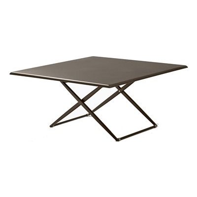 Fast Hliníkový výškově nastavitelný jídelní stůl Zebra, čtvercový 140x140x45/67/74 cm, rám rám hliník, deska lakovaný hliník kropenatá antracit (anthracite)