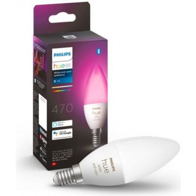 Philips Hue White and color ambiance LED žárovka E14 4W – Zboží Živě