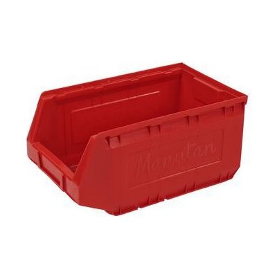 Manutan Plastový box 16,5 x 20,7 x 34,5 cm, červený