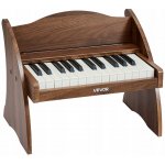 VEVOR Dětské dřevěné piano s 25 klávesami a nastavitelnou hlasitostí ořechové – Zboží Dáma
