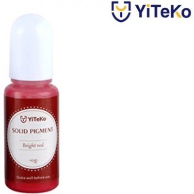 YiTeKo Tekutý pigment Solid 04 zářivě červená 10 ml – Hledejceny.cz