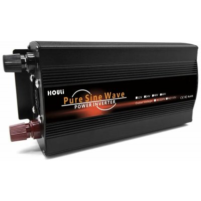 HOULI Power Inverter 12V/230V, 800W/1600W, čistá sinusoida, 1 zásuvka HPZD0008U – Hledejceny.cz