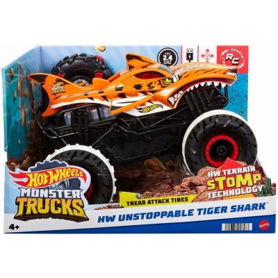 Hot Wheels R/C Monster Truck 1:15 Tygří žralok HGV87 – Zboží Mobilmania