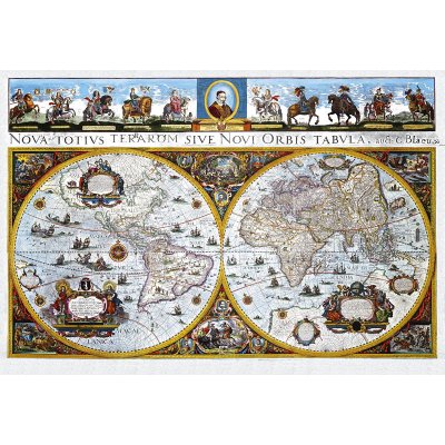 Historický svět - nástěnná mapa 160 x 110 cm, lamino + dřevěný rám – Zboží Mobilmania