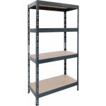 AR Shelving Regál Rivet 180 x 75 x 35 cm 4 police antracit – Sleviste.cz