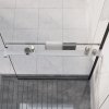 Koupelnový nábytek zahrada-XL Police na stěnu průchozí sprchy chromová 90 cm hliník