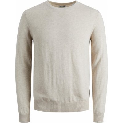 Jack&Jones PLUS Pánský svetr JJEEMIL 12217825 oatmeal melange – Zboží Mobilmania