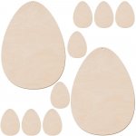 Závěs překližka Vejce 30x20mm - 1ks – Zboží Dáma