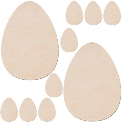 Závěs překližka Vejce 30x20mm - 1ks – Zboží Dáma