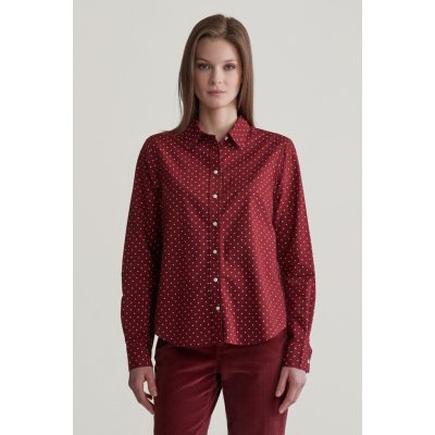 Gant REG DOT PRINT CTN VOILE SHIRT PLUMPED RED – Zboží Dáma