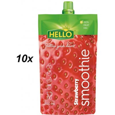 Hello Smoothie Jahoda kapsička 10 x 200 ml – Hledejceny.cz