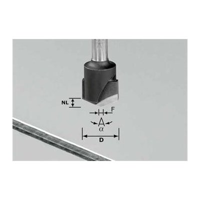 Festool HW S8 D18-135° (Alu) Drážkovací fréza ve tvaru V, HW, stopka 8 mm 491443 – Hledejceny.cz