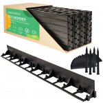 Unigardia Eco Neviditelný obrubník 7,8 cm x 18 m se 100 kolíky černá 1 ks – Sleviste.cz
