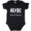 Kojenecké body body dětské AC/DC Baby in Black Black Metal Kids MK