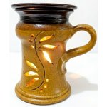 Keramikaportal Aroma lampa s motivem vyřezaného květu přírodní – Sleviste.cz