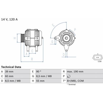 Generátor BOSCH 0 986 049 030 (0986049030) – Zboží Mobilmania