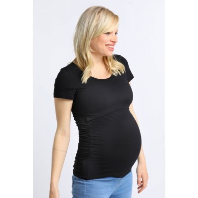 Těhotenské a kojící tričko z Bio bavlny Black – Zboží Dáma