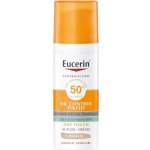 Eucerin Oil Control ochranný krémový gel na opalování na obličej SPF50+ středně tmavý 50 ml – Zboží Dáma